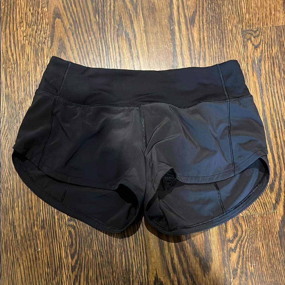 Black Lululemon Speed Up Shorts